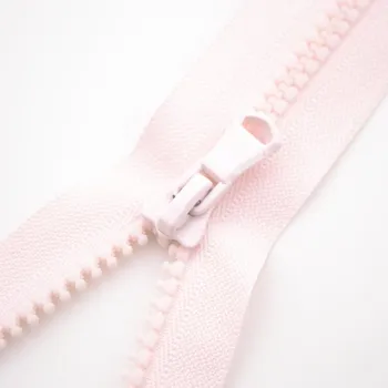 Zip Sarah kostěný dělitelný 5mm - růžová 58 cm