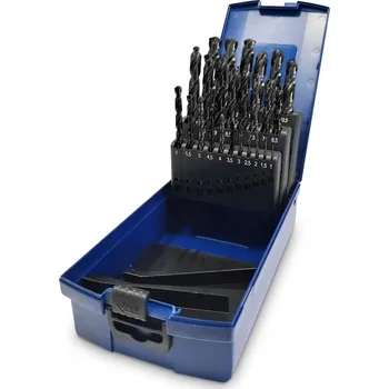 Vrták Sada vrtáků s válcovou stopkou din 338 25-dílná 1,0-13,0/0,5 hss, ratio, rose-box modrý