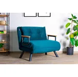 Designové rozkládací křeslo Hilarius petrolejové