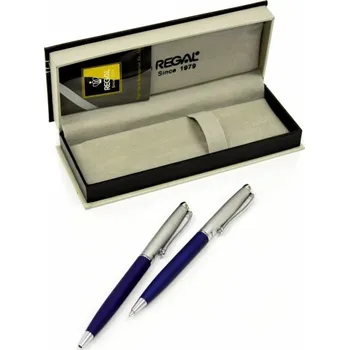 Souprava šperků Psací souprava CRONOS - matná modrá - 122209MB