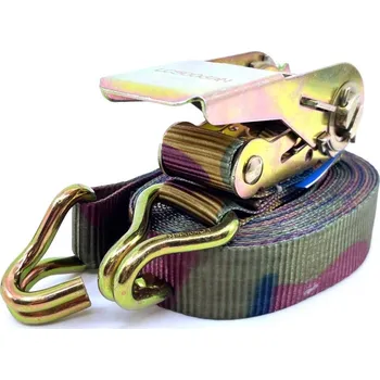 Upínací popruh Popruh s ráčnou a háky 1t ozn. 25A-2-DR-SPH-ARMY, délka kompletu 4 m