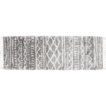 Koberec Moderní koberec Aztec - obrazce 2 - tmavě šedý Rozměr koberce: 80x200 cm