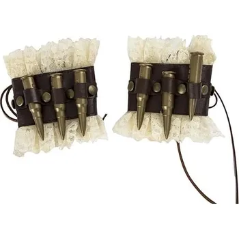 Žertovný předmět MOM Fun Company Krajkový náramek Steampunk s nábojnicemi (2 ks)