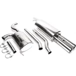 TA Technix sportovní nerezový catback výfuk VW Passat B5, B5,5 (3B, 3BG, 97-05) sedan + Variant, kromě 4Motion, 2x 76 mm rovná nerezová koncovka s pertlem