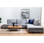 Designová rohová sedačka Calista 313 cm tmavě šedá - pravá