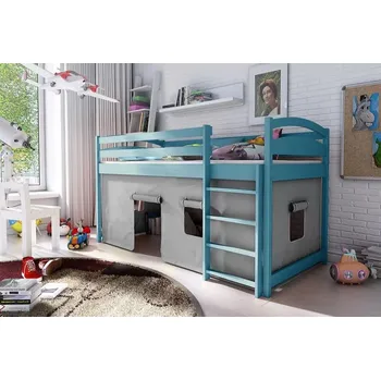 Dětská postel Dětská zvýšená postel Atos Barva dřeva: Modrá, Rozměry: 80x180