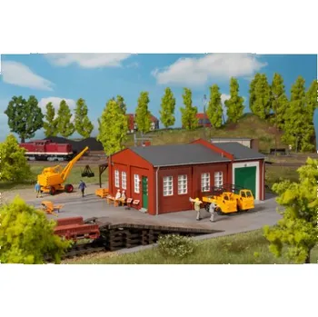 Modelová železnice H0 - úřad pro údržbu železnic s rampou