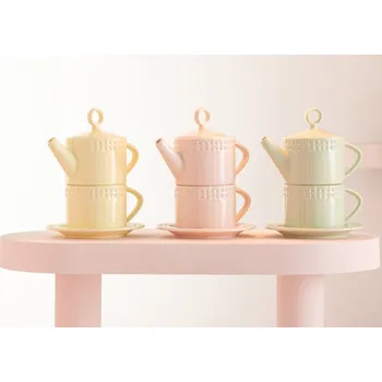 Zelený keramický Tea for One Hella Pastel Green - 18*16*22 cm