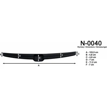 Lišta karosérie Rider Kryt prahu pátých dveří Hyundai i20 II 2014-2017, tvrzený plast