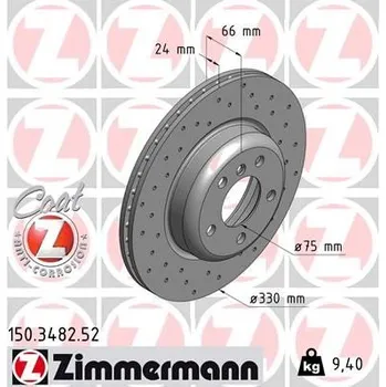 Brzdový kotouč Brzdový kotouč ZIMMERMANN 150.3482.52