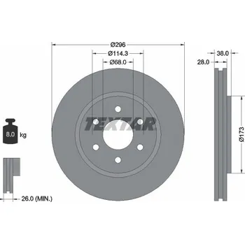 Brzdový kotouč Brzdový kotouč TEXTAR 92199603