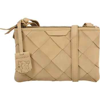 Kabelka Dámská crossbody kožená kabelka Burkely Riaka - béžová