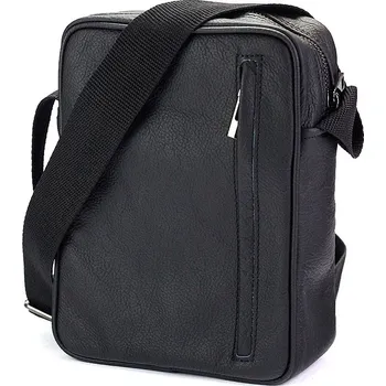 Pánská kožená crossbody taška Gregorio no. 1031 černá | KabelkyproVas.cz