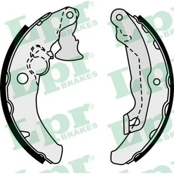 Brzdová čelist Sada brzdových čelistí, , LPR, 07550