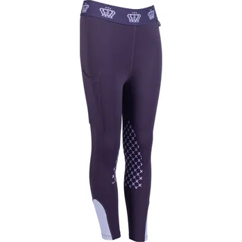 Jezdecké kalhoty HKM Legíny Lola HKM, s gripem na kolenou, dětské, purple 158-164