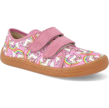 Dívčí polobotky Plátěné tenisky Froddo G1700355-8/G1700379-4 WHITE/PINK dívčí Velikost: 35