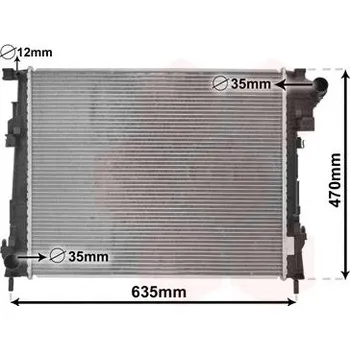 Chladič motoru Chladič, chlazení motoru VAN WEZEL 43002427