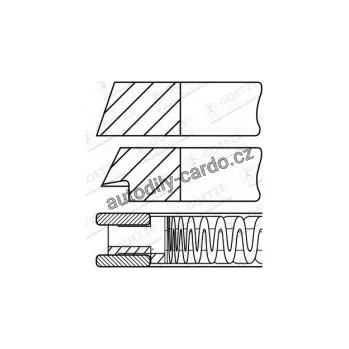 Blok motoru Sada pístních kroužků GOETZE 08-102500-00