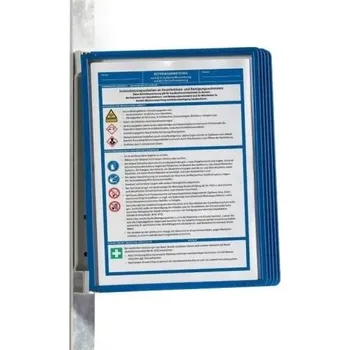 Držák nástěnný Durable Vario Magnet Wall, 5 kapes, modrý