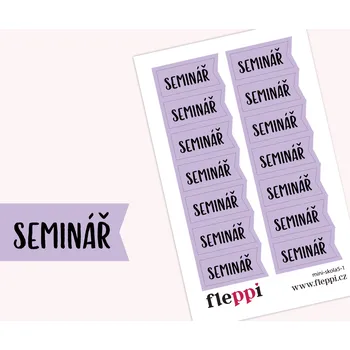 samolepka Fleppi Samolepky Školní - seminář Barva samolepek: pastelově fialová