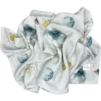 Dětská deka Mimilove Mušelínová plenka 75x75 cm Vesmír