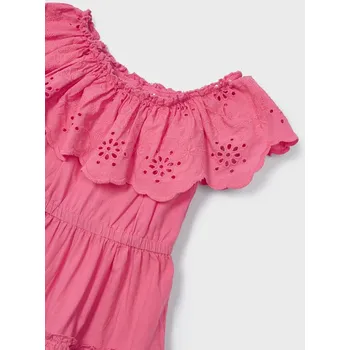 Dívčí šaty Dívčí madeirové šaty Mayoral 3929 růžové Rozměr: 128