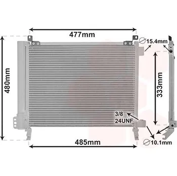 Klimatizace automobilu Kondenzátor, klimatizace VAN WEZEL 13015704