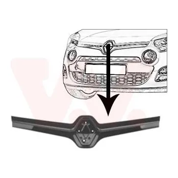 Lišta karosérie Ozdobná / ochranná lišta, mřížka chladiče VAN WEZEL 4372513