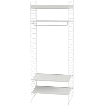 Botník STRING Policová sestava STRING Hallway L, botník s věšákem, bílá