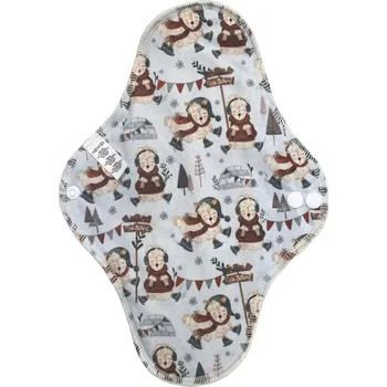 Menstruační vložka Breberky Noční vložka (PUL) - Ovčí radovánky, sv. modrý velur (kojenecký plyš)