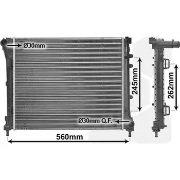 Chladič motoru Chladič, chlazení motoru VAN WEZEL 17002387