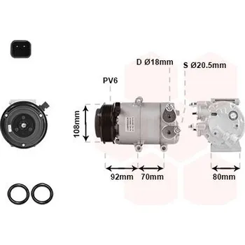 Kompresor klimatizace Kompresor, klimatizace VAN WEZEL 1800K415