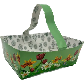 Velikonoční dekorace Velikonoční košíček "Květinka"15x11x5,7 cm