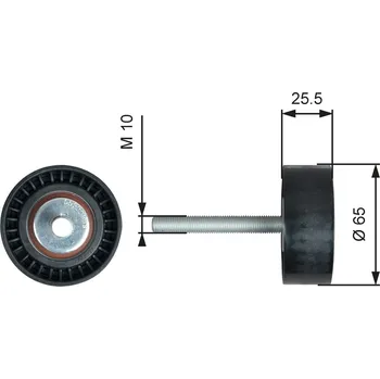 Vratná/vodicí kladka, klínový žebrový řemen GATES T36772