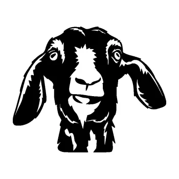 Samolepící dekorace SAMOLEPKA Koza 003 pravá (01 - černá) NA AUTO, NÁLEPKA, FÓLIE, POLEP, TUNING, VLASTNÍ TEXT, TISK, AUTOSAMOLEPKY.cz, POLEPY, OBRÁZEK, LOGO, SAMOLEPKY