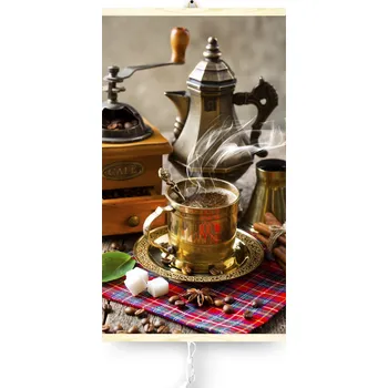 Topný panel Infra obraz KÁVA 420 W, 100 x 57 cm - Wellatrio