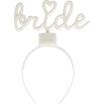 Party dekorace Ginger Ray Čelenka svíticí nápis Bride