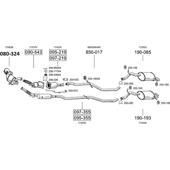 Filtr pevných částic filtr pevných čás. výroba AS Bosal 97-355A