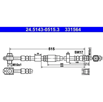 Brzdová hadice Brzdová hadice ATE 24.5143-0515.3
