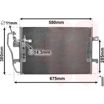 Výparník klimatizace Kondenzátor, klimatizace VAN WEZEL 30005289