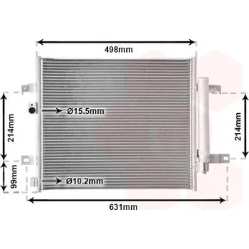 Klimatizace automobilu Kondenzátor, klimatizace VAN WEZEL 17015703