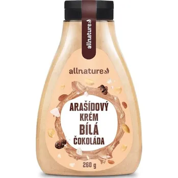 Allnature Arašídový krém bílá čokoláda 260g