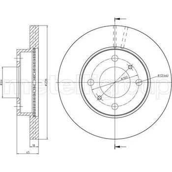Brzdový kotouč Brzdový kotouč METELLI 23-0505C