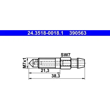 Nářadí pro automobil Odvzdušňovací šroub / ventil ATE 24.3518-0018.1
