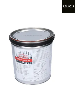 barva a nátěr na dřevo KANSAI HELIOS REZISTOL EMAIL VA farba na zinok čierna RAL9011-matná, 3kg