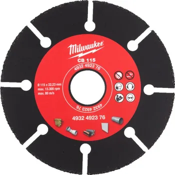 Příslušenství k nářadí MILWAUKEE Karbidový kotouč 115x22,2mm, 1ks