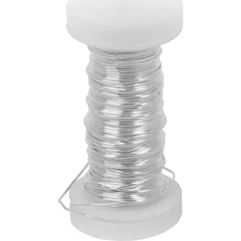 Vázací drát Drátek dekorační postříbřený - 0.8mm 11m