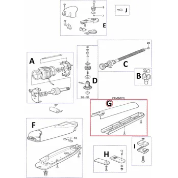 Pohon brány NICE PRMB07FL kit krytu BMGWALAR02.45673 a BMGWALBR04.45673