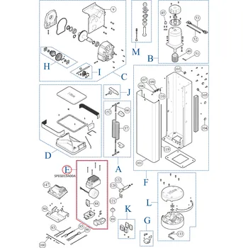 Stavebniny NICE SPEG019A00A zostava s trafom pre závory M-BAR/L-BAR