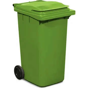 Popelnice Popelnice s kolečky, plastová, objem 240 l, zelená